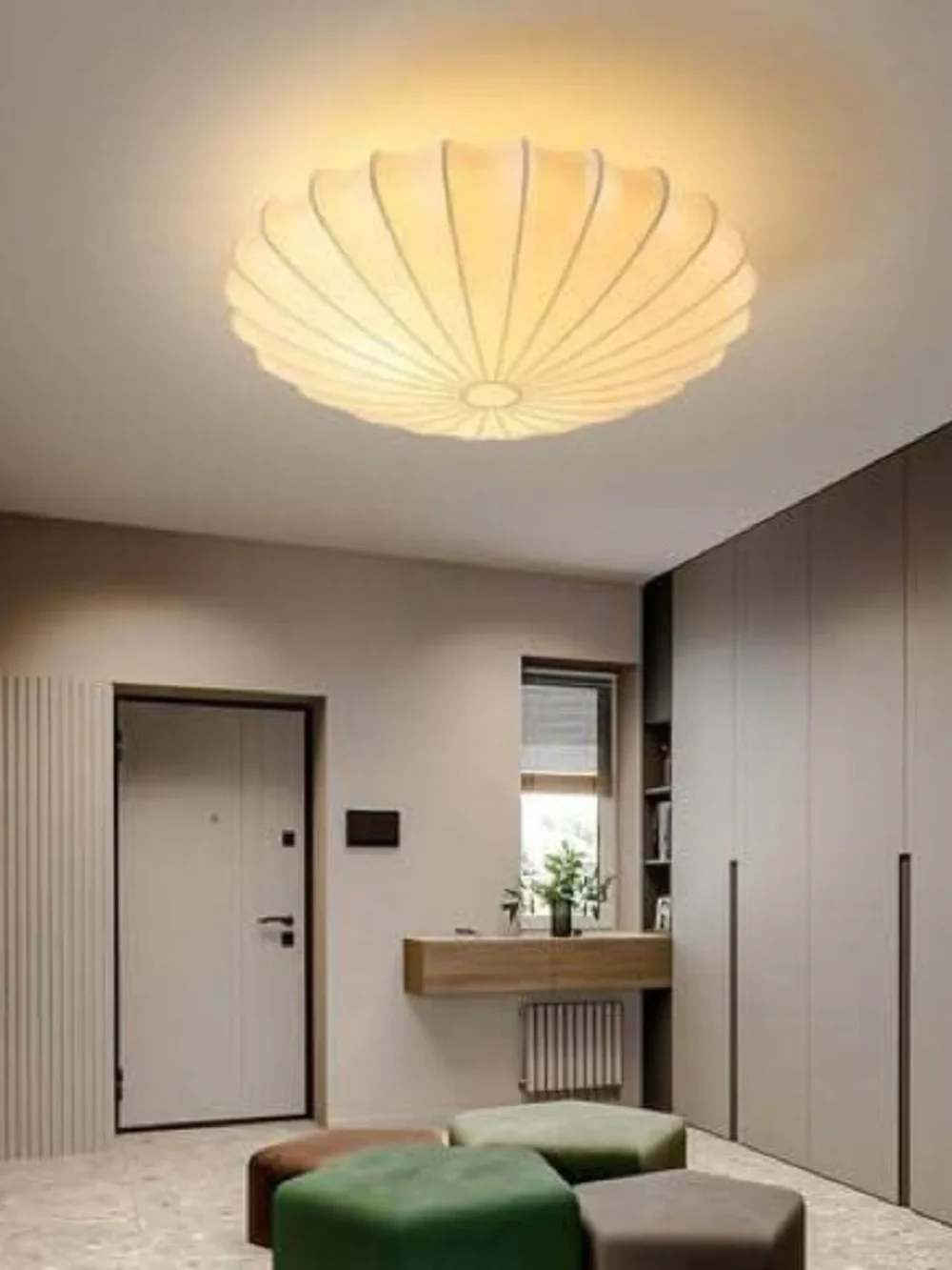 NEW- Large 24” Lantern Wabi Sabi Round Light / Flush Mount/ Bohemian/ Boho